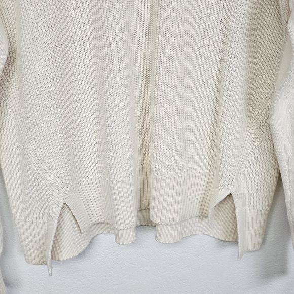 Margaret O'Leary Sweater Cream Slouchy Mixed Stitch Pullover Sz S Coastal - Picture 5 of 10